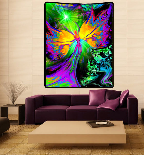 Psychedelic Wall Art, Chakra Art Print,Phoenix Rising