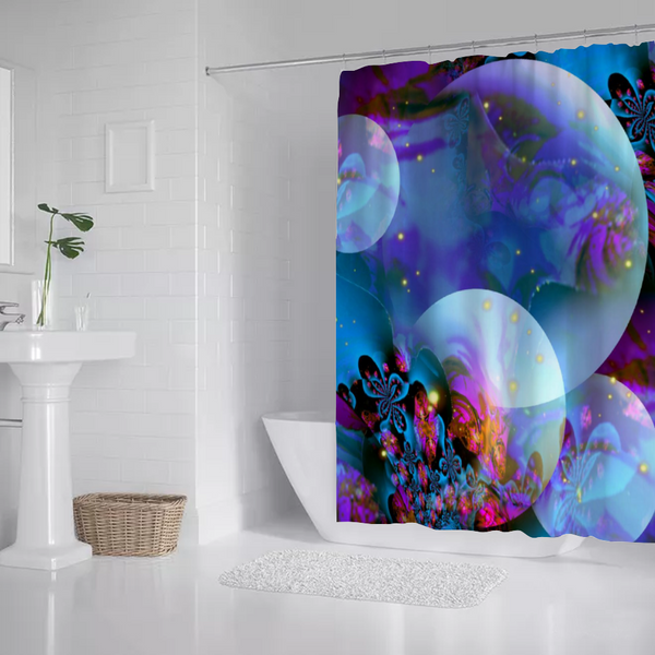 Shower Curtain with Abstract hot Artwork “Translucent”