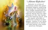 Small Fantasy Art Greeting Card, Fairy Illustration, Artsy Stationary, Birthday Holiday-"Autumn Reflection"