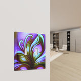 Art Nouveau Decorative Switch Plate Cover with Beveled Edges, 2 or 3 Toggles, Vivid Purple and Blue Decor