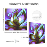 Art Nouveau Decorative Switch Plate Cover with Beveled Edges, 2 or 3 Toggles, Vivid Purple and Blue Decor