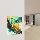 Beveled Edge Abstract Art Switch Plate Cover, Two Sizes, Unique Home Decor, Dragon Eye