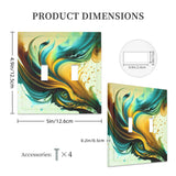 Beveled Edge Abstract Art Switch Plate Cover, Two Sizes, Unique Home Decor, Dragon Eye