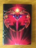 Red Binder Notebook with Unique Root Chakra Energy Art called Primal Healing, A5 Lined Journal