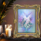 Fairy and Flowers Art Print in Soft Pastel Colors, Ethereal Wall Decor - "Bloom"