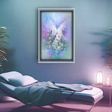 Fairy and Flowers Art Print in Soft Pastel Colors, Ethereal Wall Decor - "Bloom"