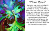 Fantasy Fairy Art Greeting Card, Flower Art Nouveau Birthday Notecard-"Flower Nymph"