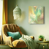 Pastel Ethereal Angel Art Canvas Print, Contemporary Artwork with Symbolism - "Higher Self"