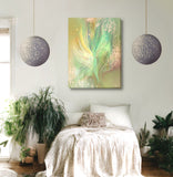 Pastel Ethereal Angel Art Canvas Print, Contemporary Artwork with Symbolism - "Higher Self"