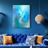 Modern Abstract Blue Art Print, Spiritual Wellness Meditation Decor - "Intuitive Sparks"