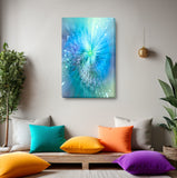 Modern Abstract Blue Art Print, Spiritual Wellness Meditation Decor - "Intuitive Sparks"