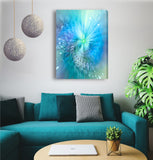 Modern Abstract Blue Art Print, Spiritual Wellness Meditation Decor - "Intuitive Sparks"