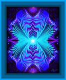 Purple Teal Abstract Art Print, Geometric Design, Metaphysical Art by Primal Painter - "Intuitive Truth"