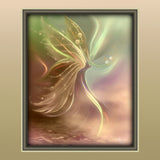 Mystical Fairy Wings Dreamy Art Print in Warm Earth Tones called Manifestation by Primal Painter