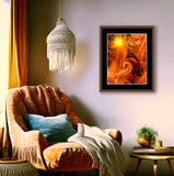 Abstract Reiki Angel, Orange Sacral Chakra Art Print  -"Ride the Wave"