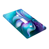 Abstract Art Switch Plate Cover,  Blue and Purple Unique Home Decor, Two Sizes