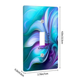 Abstract Art Switch Plate Cover,  Blue and Purple Unique Home Decor, Two Sizes