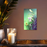 Artsy Floral Switch Plate Cover, Pale Green and Purple, Unique Home Decor, Two Sizes