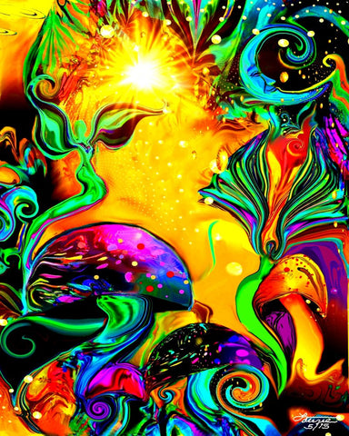 Rainbow Wall Art Stretched Canvas Print, Meditation, Visualization -  –  Primal Painter